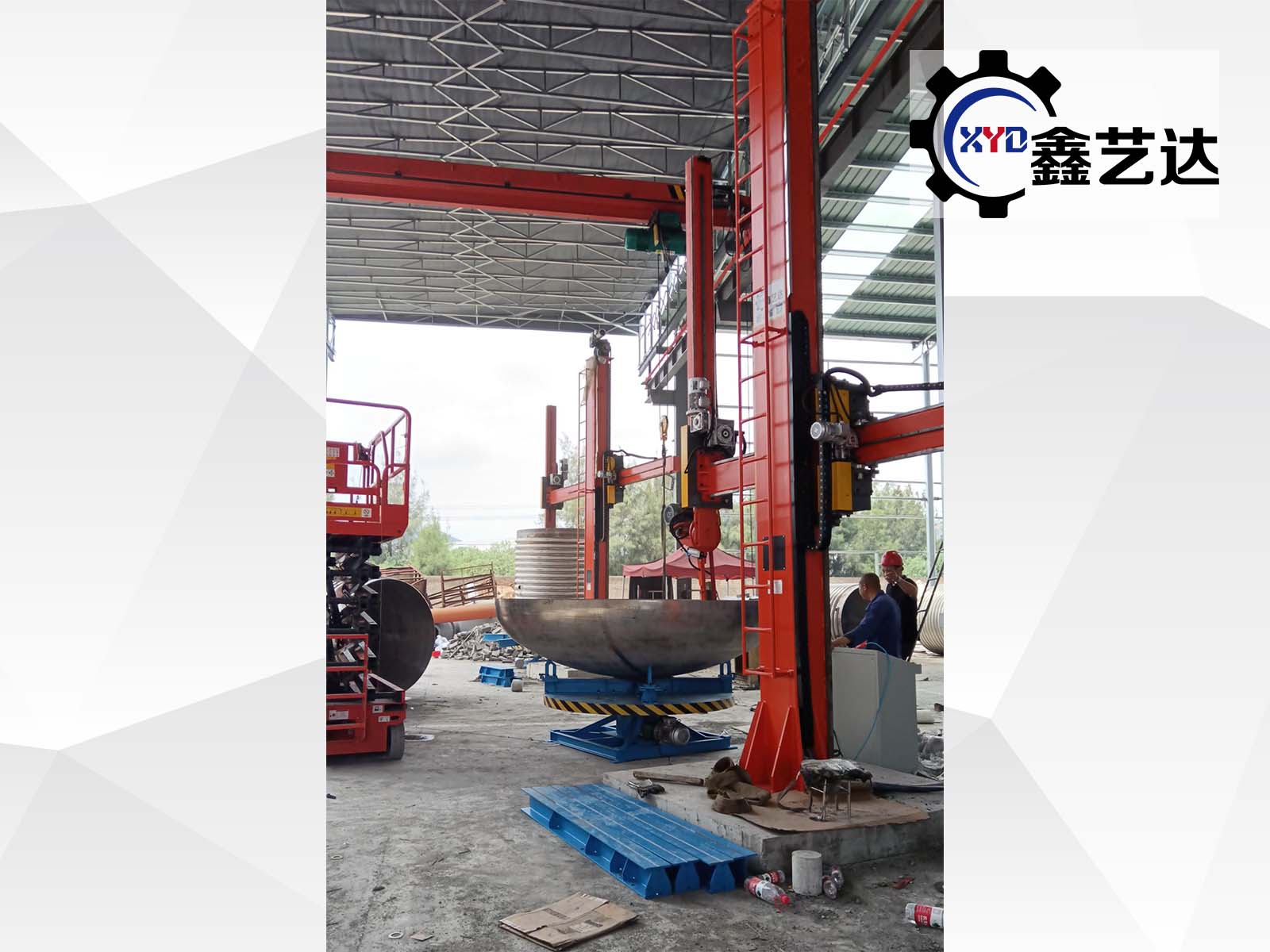 臨海客戶(hù)【工業(yè)罐體拋磨機(jī)】順利驗(yàn)收